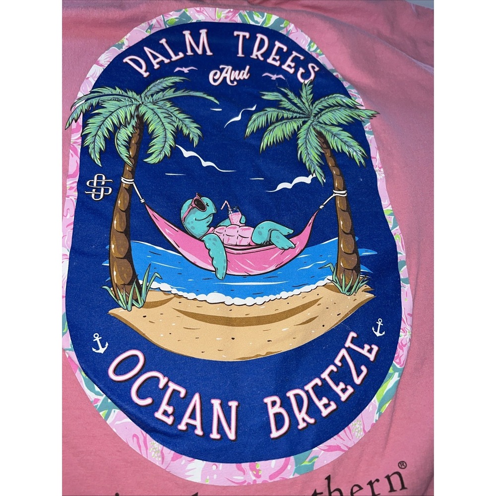 Simply Southern Blush graphic tee shirt‎ with Turtle 397